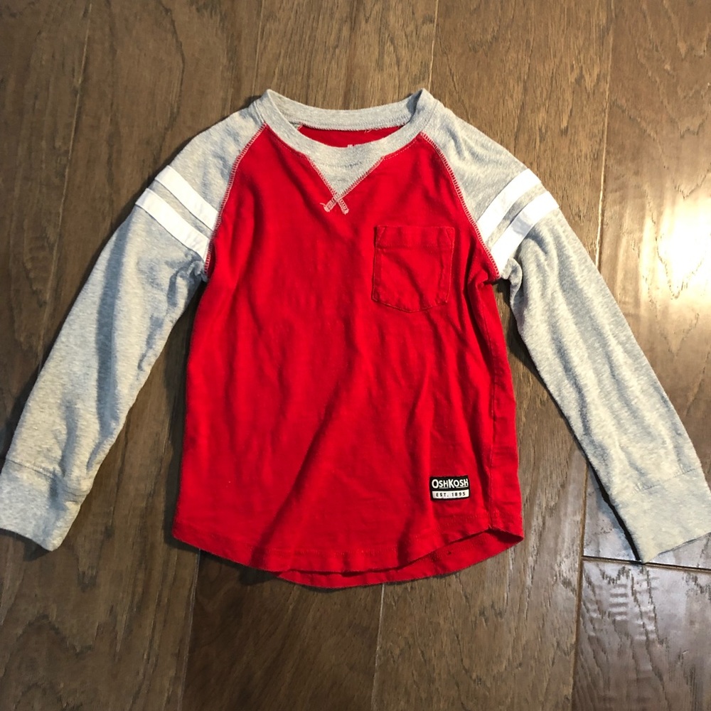 OshKosh long sleeve Red/Gray 4T